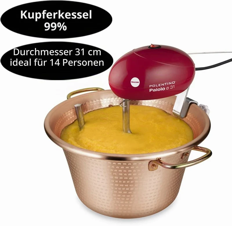 macom-851 – 31-appareil zu Polenta chaudron-31 cm Durchmesser Kupfer und Flügel Motor