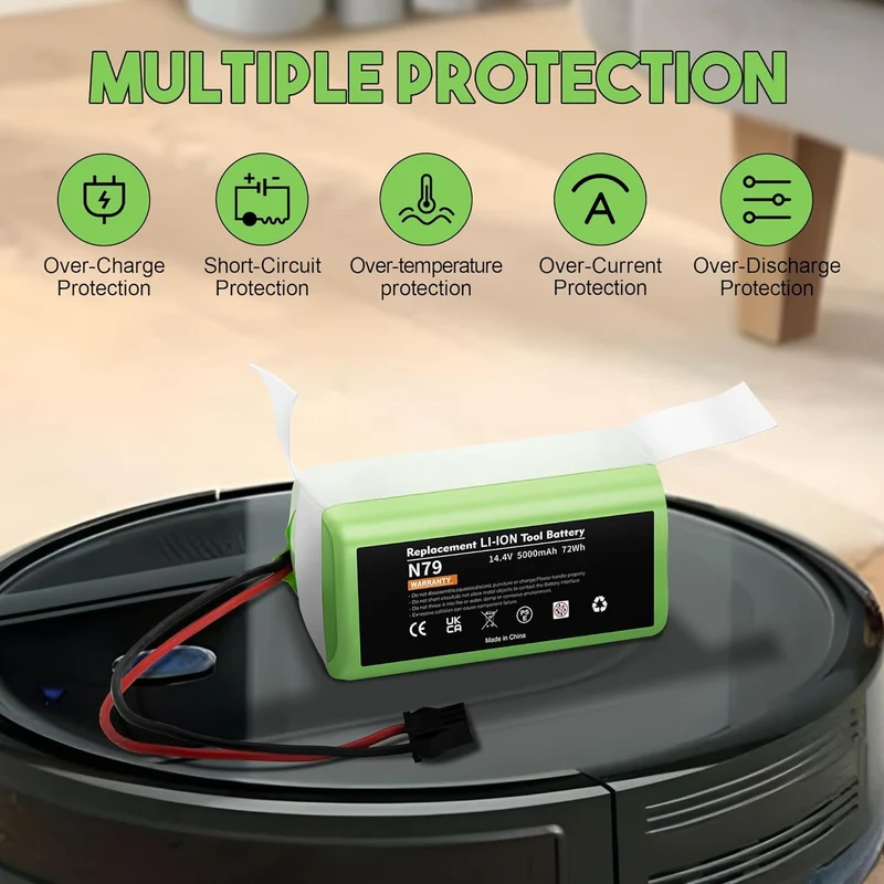 5000mAh Ersatzakku für Eufy RoboVac G10 G20 G30 G35 G40 Hybrid, für RoboVac 11 11S 11S MAX 12 15C 15