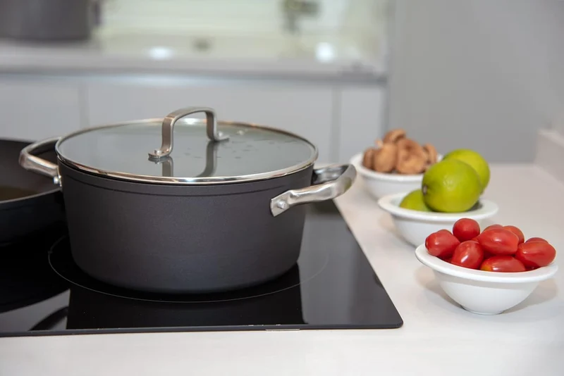 Arcos Serie Samoa | Antihaft-Kasserolle 24 cm und 4,3 L | Geschmiedetes Aluminium | Geeignet für jed