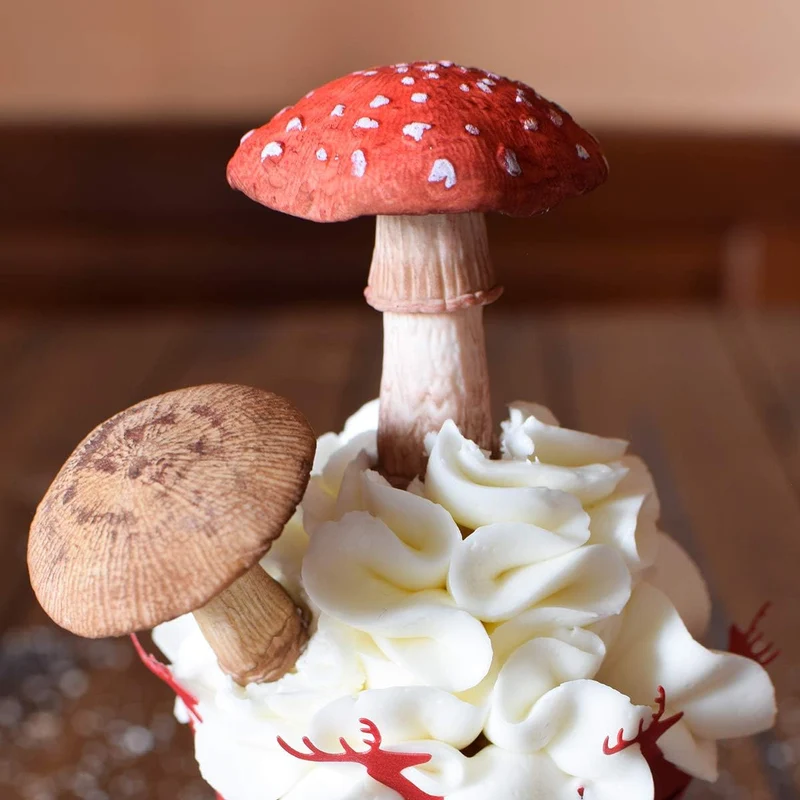Katy Sue Designs Flower Pro Fliegenpilze & Pilze Silikonform & Veiner für Kuchendekoration & Basteln
