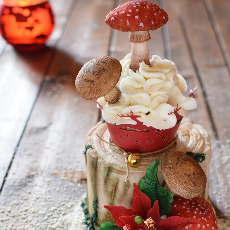 Katy Sue Designs Flower Pro Fliegenpilze & Pilze Silikonform & Veiner für Kuchendekoration & Basteln