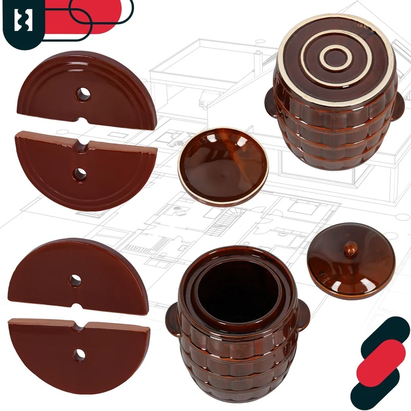 KOTARBAU® Gärtopf 25 L Steinguttopf mit Deckel und Beschwerungsstein Hermetisch Sauerkrauttopf Gurke