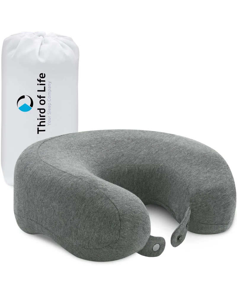 Nackenkissen für Flugzeug & Auto | Orthopädisches Reise-Kissen aus ergonomischem Memory-Foam | Nacke