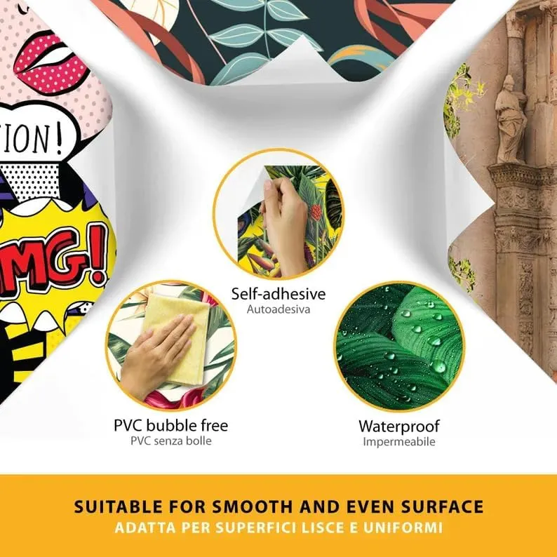 kina - RA0064 Aufkleber für Möbel und Wände Kratzfest Wasserdicht Wandaufkleber Tapete Natur PVC für
