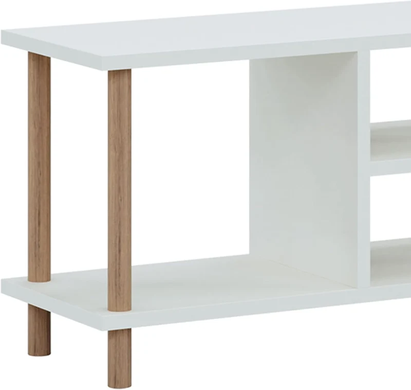 [en.casa] TV Schrank Ærøskøbing mit 2 Ablagefächern TV Bank 43 x 120 x 29 cm Fernsehtisch mit 2 Stau