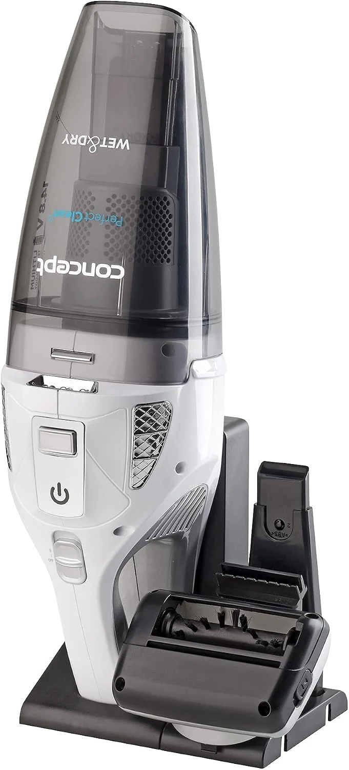 CONCEPT Hausgeräte, Concept Handstaubsauger VP4370 Perfect CLEAN 14,8 V Wet and Dry, Weiss, 0.45 lit