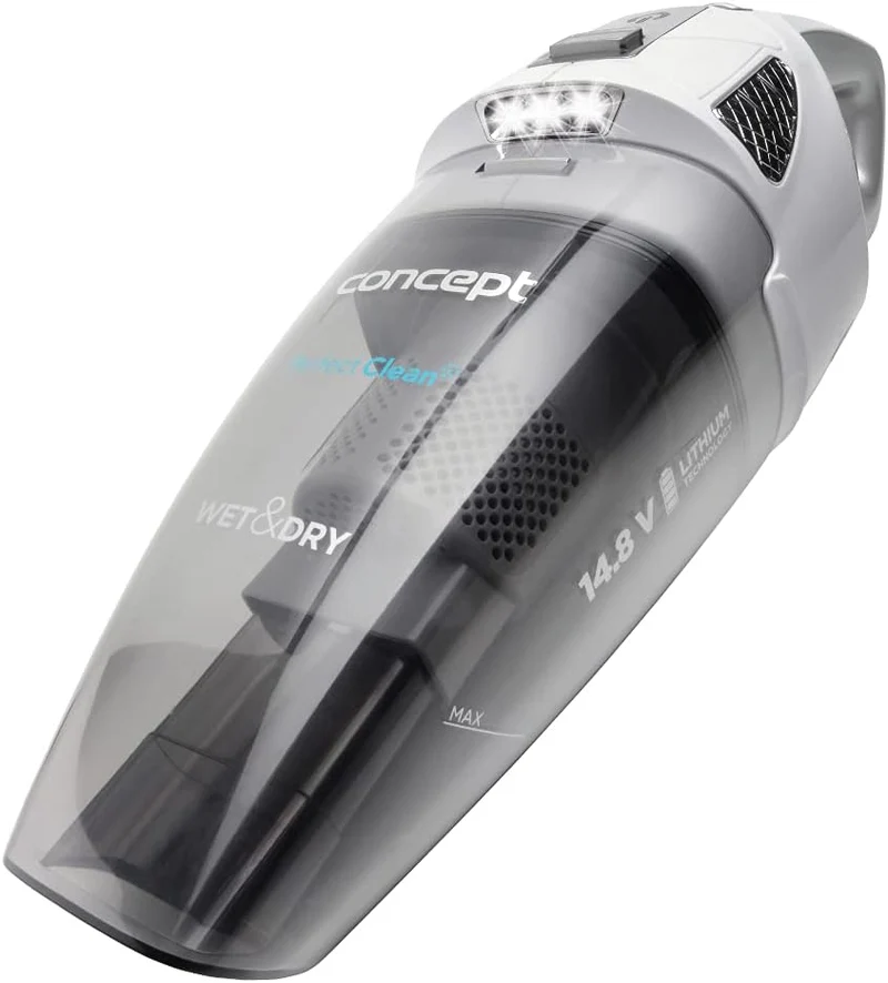 CONCEPT Hausgeräte, Concept Handstaubsauger VP4370 Perfect CLEAN 14,8 V Wet and Dry, Weiss, 0.45 lit