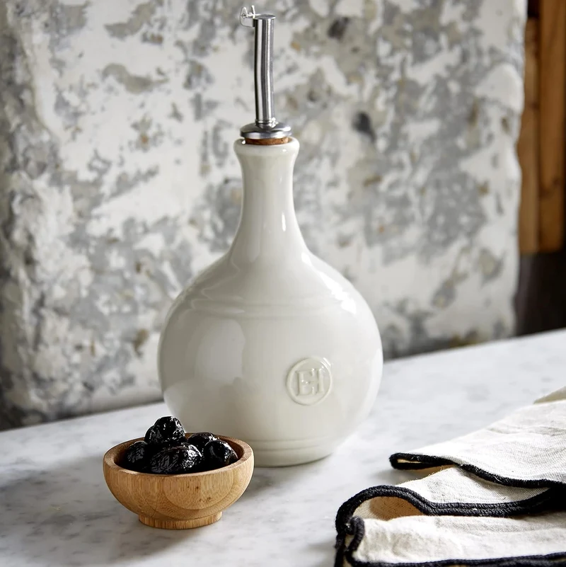 Emile Henry 110216 Essigballon, Ölflasche, Essig, 0,4 l, Keramik, Mehl