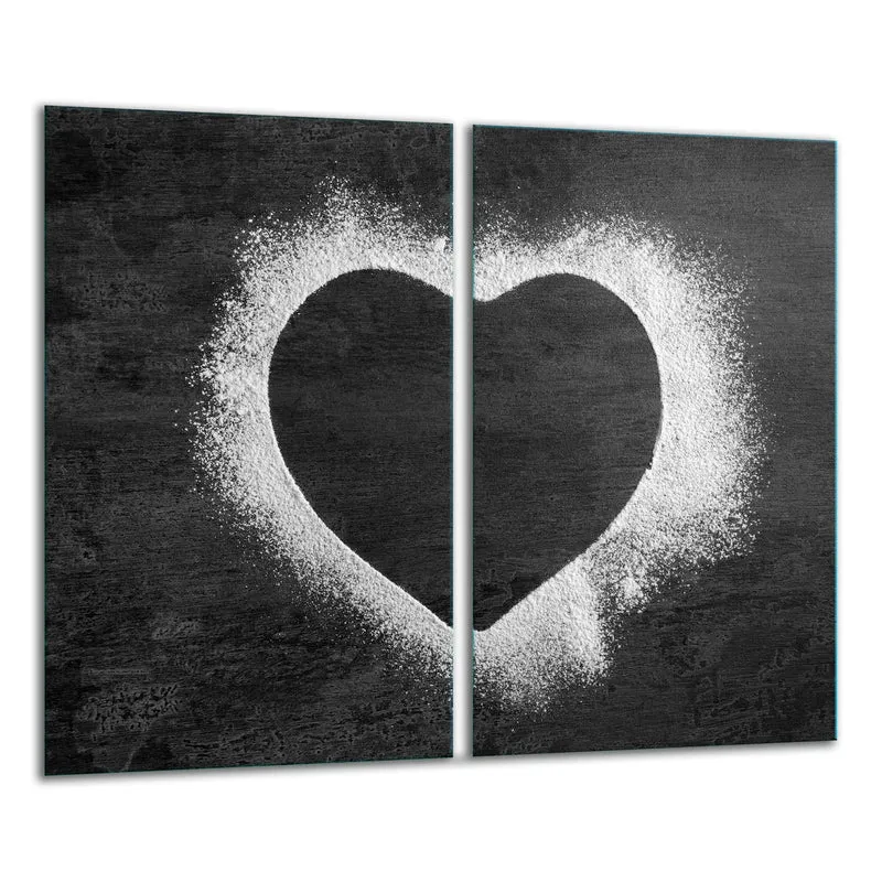 TMK | Herdabdeckplatten ceranfeld 2 Teilig 30x52 cm | Ceranfeldabdeckung Küche Elektroherd Induktion