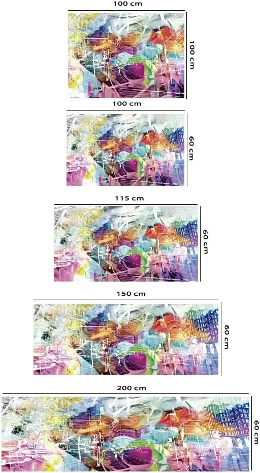 Kopfteil für Bett, PVC, Digitaldruck, Bunte Stadt, 100 x 60 cm, Original-Kopfteil 100x60cm, 100x60cm