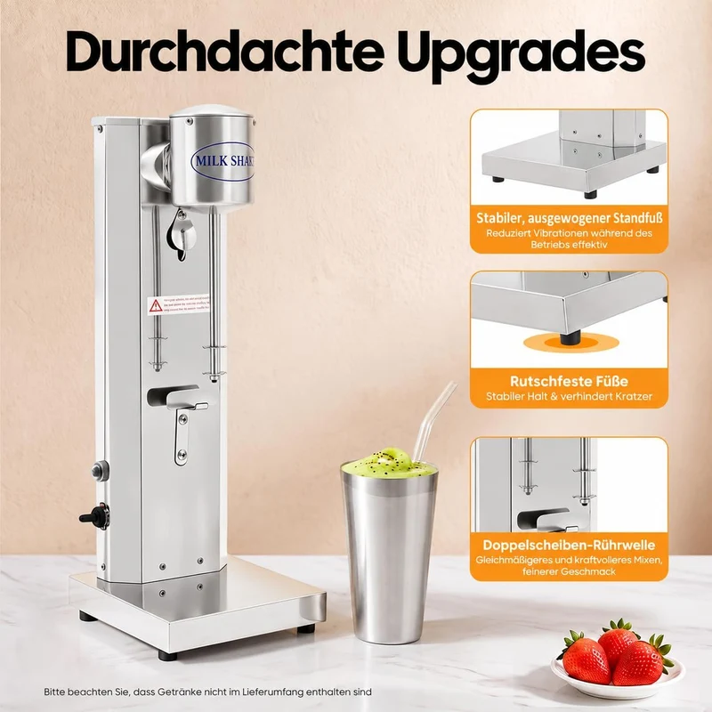 Drink Mixer 650ML Profi Milchshaker Standmixer elektrischer Getränkemixer Mixbecher für Smoothies, C