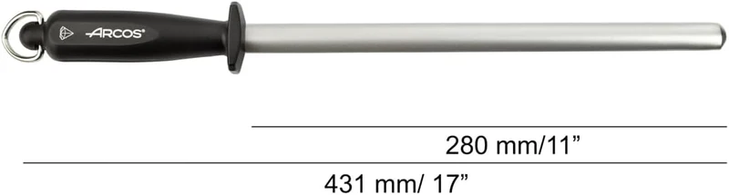 Arcos Serie Wetzstahl - Wetzstahl Kunststoffgriff - Körper Kohlenstoffstahl Chrom beschichtet 280 mm