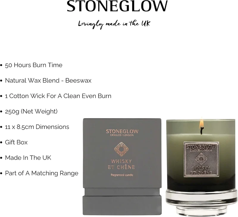 Stoneglow Glas Metallique Fleur Dickblatt Kerze, Mehrfarbig, 9,5 x 12 x 9,5 cm
