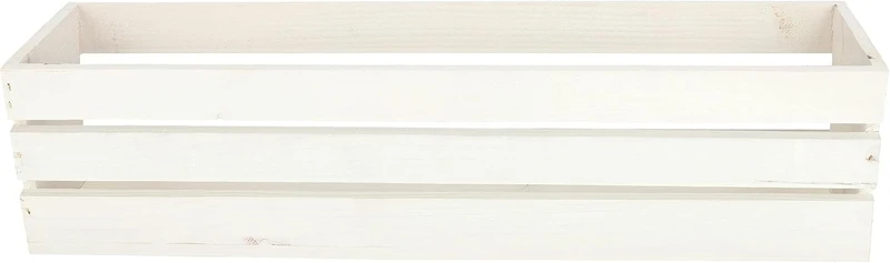 KOTARBAU® Blumenkasten Kräuterkasten aus Holz Langer Balkon-Blumenkasten 600x180x150 mm Weiss Weiss