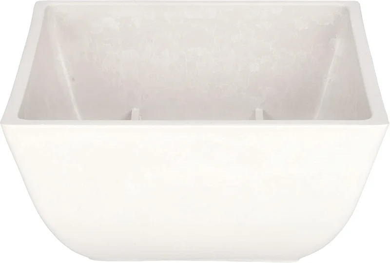 KOTARBAU® Blumentopf Pflanzgefäss aus recycelten Materialien 26x26x12,7cm mit Untersetzer 23x23x2cm
