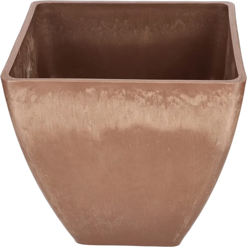 KOTARBAU® Grosser Blumentopf aus recyceltem Verbundwerkstoff für Balkon und Haus 30 x 30 x 28 cm Bra