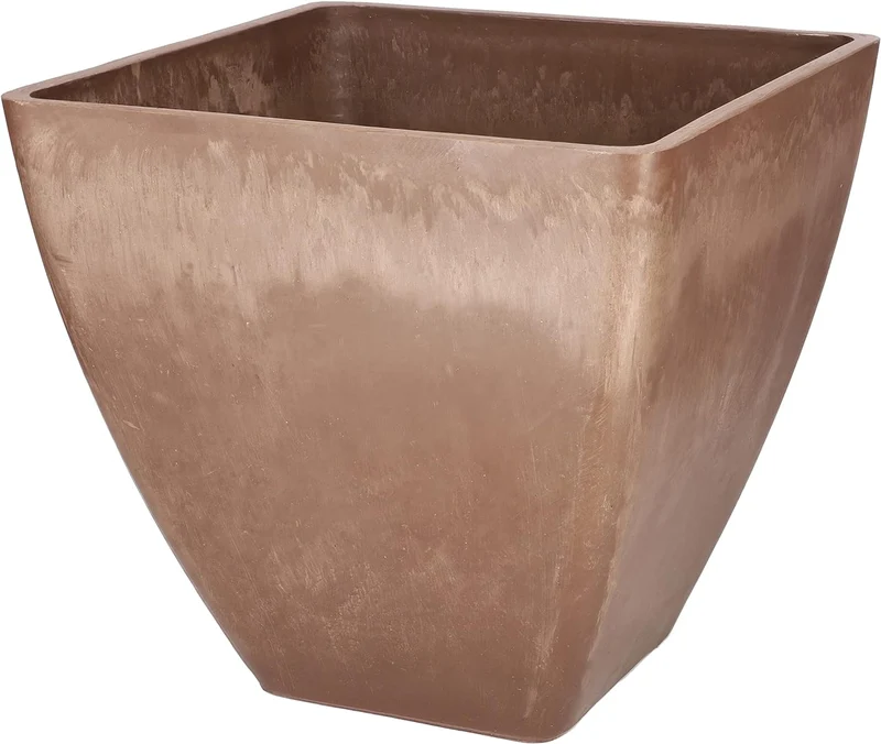 KOTARBAU® Grosser Blumentopf aus recyceltem Verbundwerkstoff für Balkon und Haus 30 x 30 x 28 cm Bra